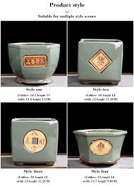 Plant Pot Chinese Ceramic Pots Plant Succulents Bonsai Home Garden Decoration | eBay