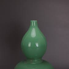 12“ China ancient Song Ding Kiln Green glaze Inlaid stone gourd bottle | eBay