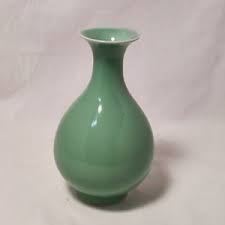 Artistic Flower Blue Green Checker Cross Porcelain Tall Slim Round Vase Ws3513e - Etsy
