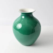 Antique Green Porcelain Vase from Thomas, 1920s | Chairish