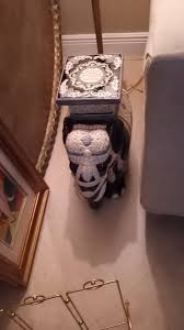 Gorgeous Vintage Ceramic Elephant Stool Side Table, Cobalt ...