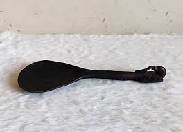 Antique Handmade Elephant Figure At Back Rosewood Ladle ...