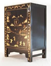 Antique Chinese Black and Gold Lacquer Corner Cabinet | eBay