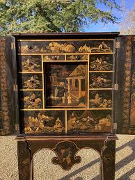 Regency Chinoiserie Cabinet on Stand For Sale at 1stDibs
