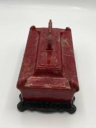 Celluloid Jewelry Dresser Box Marbled Red Phoenix Dragon Asian | eBay