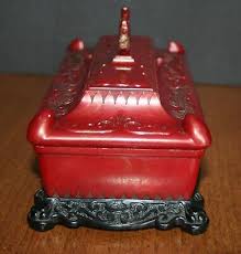 VTG ASIAN Trinket Box Japanese Dragon Celluloid Red | eBay