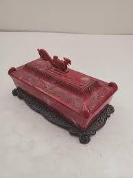 Vintage Phoenix Bird/dragon Motif Box, Phoenix and Dragon Decretive Box, Red & Black Embossed Trinket Box W/dragons - Etsy Canada