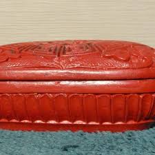1900's Chinese Cover Carved Cinnabar Red Lacquer Rectangular Storage Trinket Box - Etsy Hong Kong