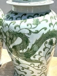 Vintage Asian Glazed Ceramic Lidded Urns - A Pair | Chairish