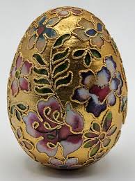 Beautiful Gold Embossed Cloisonne Easter Egg | eBay
