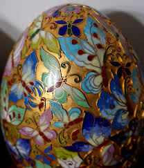 Chinese Huge Pair Cloisonné Enamel Eggs "Hundred Butterflies" with Wood Stands For Sale at 1stDibs | chinese decorative eggs, pair of eggs, cloisonne egg