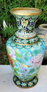 Antique Large 19th Century Large Chinese Cloisonne Vase ...