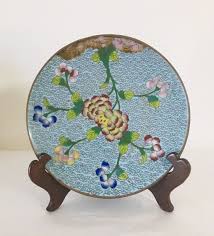 7.1 Inches Diameter Antique chinese Floral cloisonne plate ...