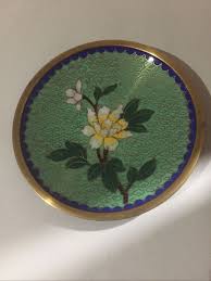Vintage 1900s Chinese Cloisone Blue Enamel Small Saucer | eBay