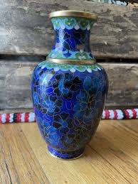Cloisonne Vases Enamel Copper Asian Decor Set of 2 - Etsy