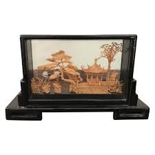 20th Century Chinese Cork Diorama at 1stDibs | chinese cork art value, chinese cork diorama history, chinese cork sculpture