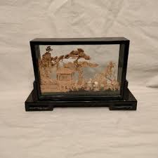 Vintage Mid Century Chinese Cork Diorama - Etsy