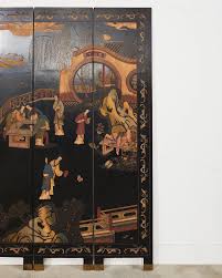 Chinese Export Four Panel Coromandel Dream of the Red ...