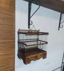 Buy Natural Wood & Metal Bar Birdcage,rustic Design Handmade Birdcage, Red Stained Wood Online in India - Etsy