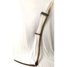 Antique Scythe 54" Wood Curved Snath Handle 23" Grass Blade Grim Reaper Rustic - Etsy