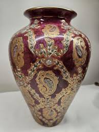 Chinese Toyo Trading Co. Vase Beautiful Decorated With Flower And Paisley 10... | eBay