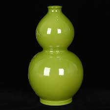 8.9" China old dynasty Porcelain qianlong mark pair Green ...