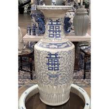 new Chinese oriental porcelain blue & white double happiness ...