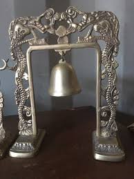 Vintage Chinese Brass Bell Dragon Arch Gong Without Striker ...