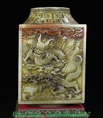 7.2''Old Shoushan Stone Qinglong Baihu Zhuque Xuanwu ...