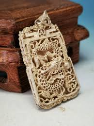 Amazing Vintage Old Miao Silver Carved Shallow Relief Dragon ...