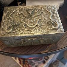Antique Chinese Heavy Bronze Dragon Box Incredible Detail 7” X 4 3/4” X 3” | eBay
