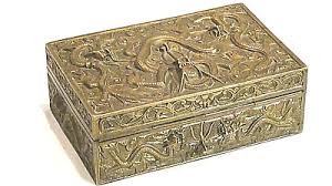 ANTIQUE 19c CHINESE BRASS /BRONZE BOX WITH CAMPHOR WOOD CLAD RELIEF 9 DRAGONS | eBay