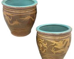 Antique Chinese 19th Century Egg Pot Art Pottery Jardinière ...