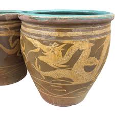 Antique Chinese 19th Century Egg Pot Art Pottery Jardinière ...