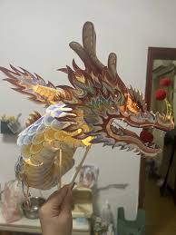 古风龙年中秋节花灯笼儿童舞龙diy手工制作材料包传统手提龙灯 ...