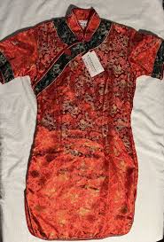 Vintage Authentic Oriental Silk Dress. Large (See Description For Measurements) | eBay