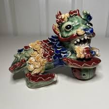 Ceramic Chinese Lion Statues - Etsy