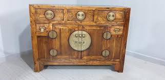 19th Century Chinese Elm Sideboard | Chairish