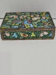 A Chinese Light Blue Ground Enamel Box, Antique SH2 | eBay