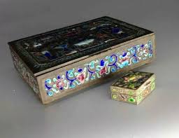 Antique Enamel Silver Chinese Trinket Box - Great Quality ...