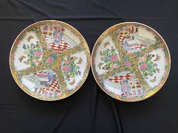 Rose Medallion Plate Pair - Etsy