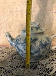 porcelain white with blue flowers teapot a2 | eBay