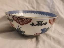 Chinese Lotus Bowl Porcelain Asian Chinoiserie Blue white ...