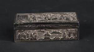 Lot - Four Chinese Silver Boxes