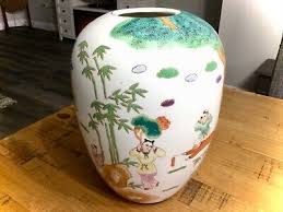 VTG ANTIQUE LARGE CHINESE 19th CENT HAND-PAINTED ...