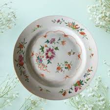 Antique Rococo Style Chinese Plate, 1700's Chinese Floral Plate - Etsy