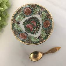 Antique China - Beautiful Floral Salt Cellar Gold Trim, Hand Painted, Raised Pattern, Rippled Rim - Etsy