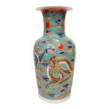 Early 20th Century Chinese Porcelain Dragon Haitangzun | Chairish