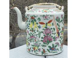 Antique Chinese Porcelain Famille Rose Hand Painted Teapot ...