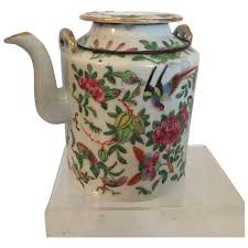 Similar Items to Antique Famille Rose Porcelain Tea Pot 5 1 ...